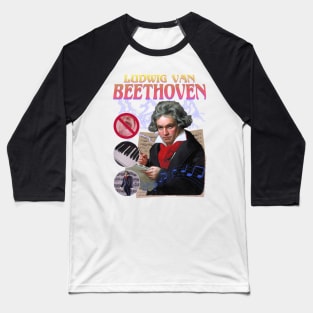 BEETHOVEN RAP TEE Ludwig Van Beethoven Cool Vintage Retro 90's Graphic Classical Composer Band T-Shirt Baseball T-Shirt